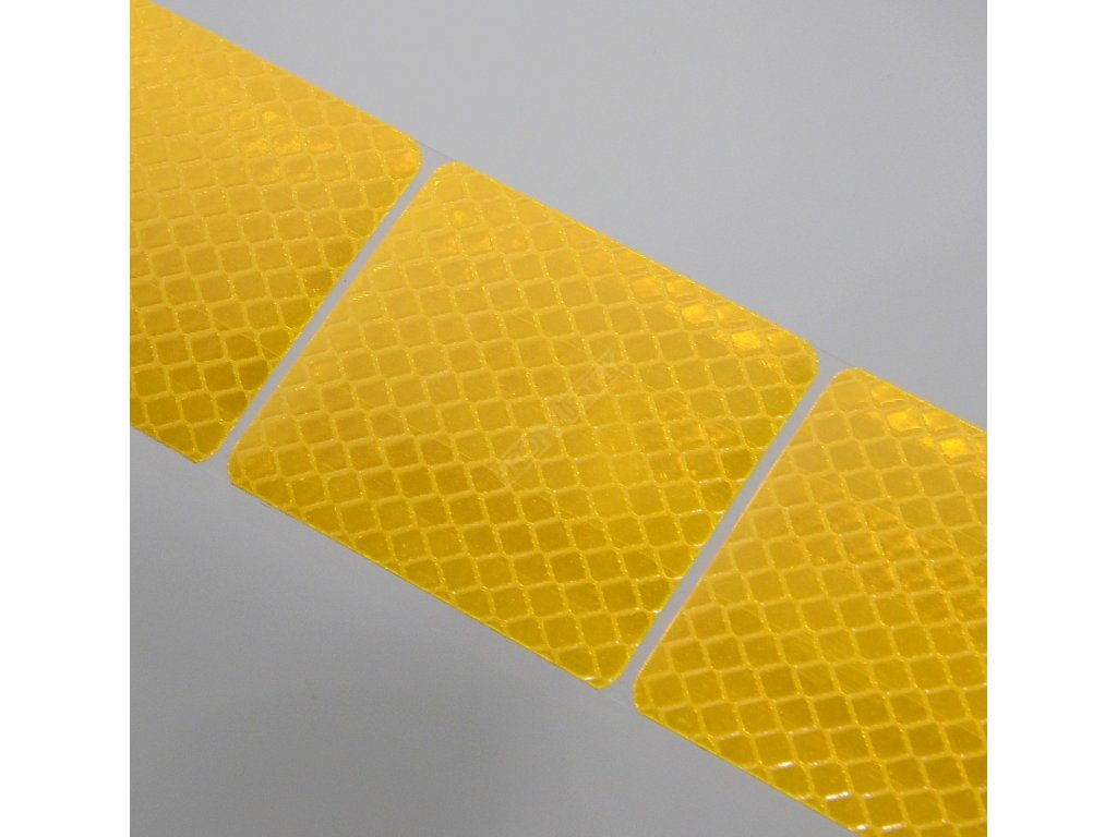 Samolepící páska reflexní dělená 5m x 5cm žlutá (role 5m) 01547