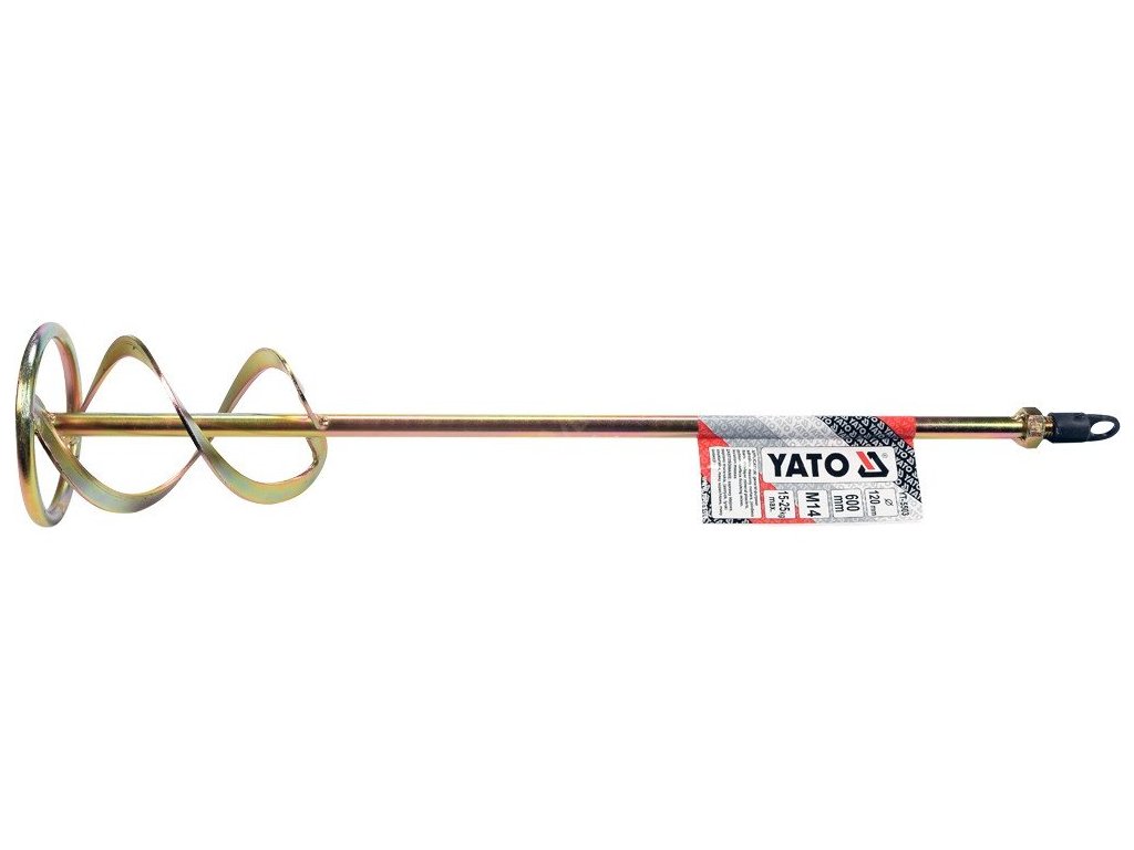Míchadlo spirálové 120 x 600 mm dvojté M14 Yato YT-5503