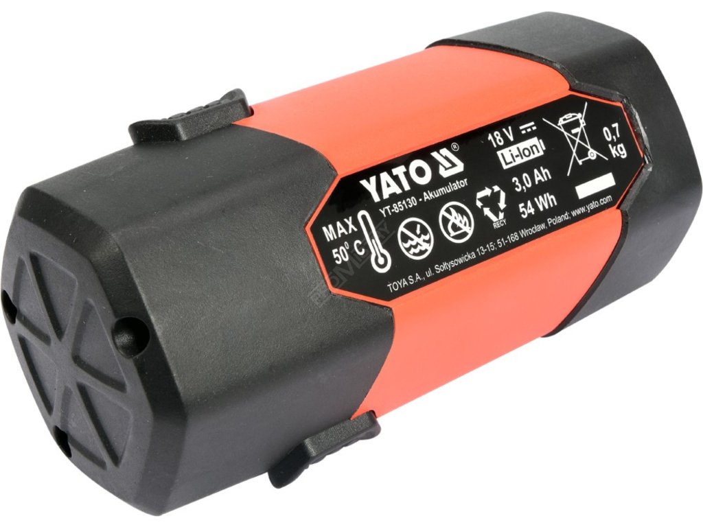 Baterie náhradní 18V Li-ion 3,0 AH (YT-85110, YT-85120) Yato YT-85130