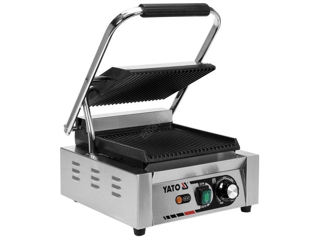 Kontaktní gril drážkovaný 1800W 320mm Yato Gastro YG-04555