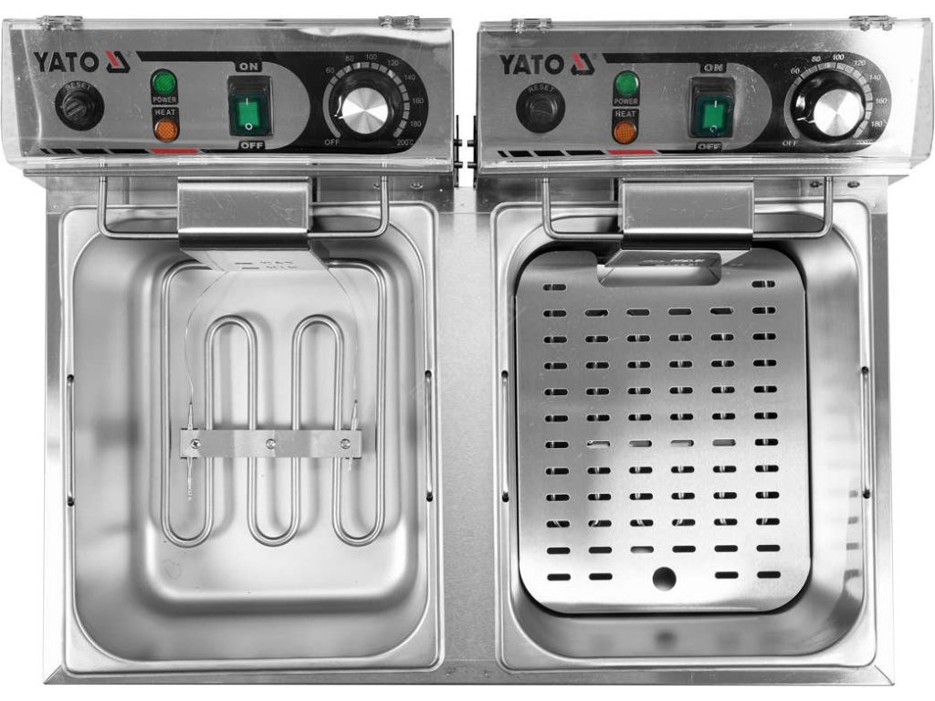 Fritéza dvoukomorová 2x3000W 2x10l Yato Gastro YG-04622