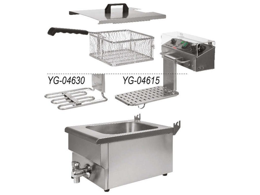 Fritéza jednokomorová s ventilem 5000W 16l Yato Gastro YG-04630
