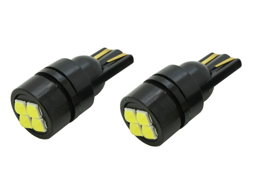 Žárovka 4LED 3030 12V T10 bílá 2ks Compass 33777