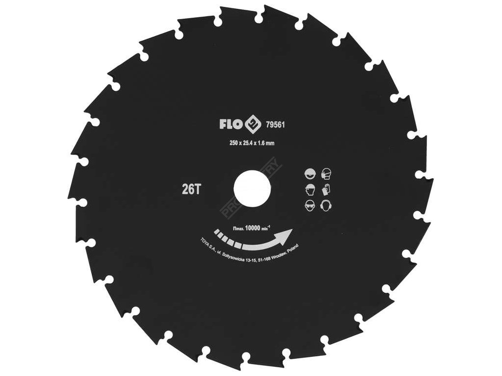 Ocelový žací kotouč pro křovinořez 250 mm Toya TO-79561