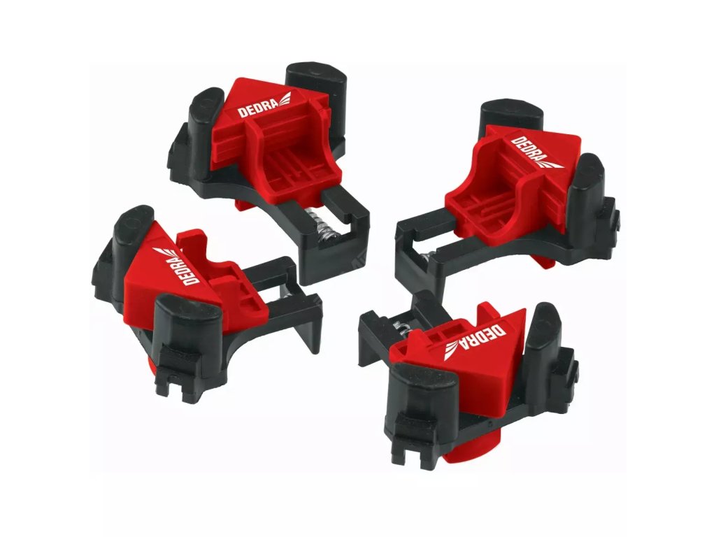 Úhlové rohové svorky – sada 4 ks, rozsah 5–22 mm, nylon DEDRA 12A003