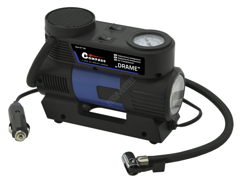 Kompresor 12V DRAME se světlem Compass 07192