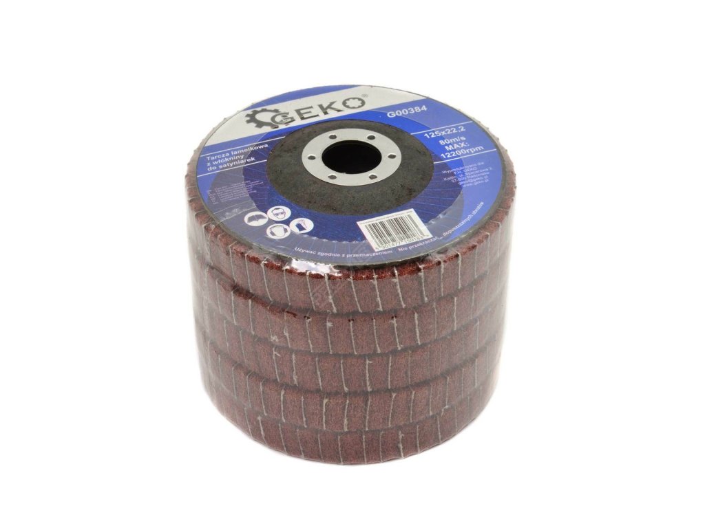 Netkaný nylonový saténový leštící kotouč, 125x22,23 mm GEKO GEKO nářadí G00384