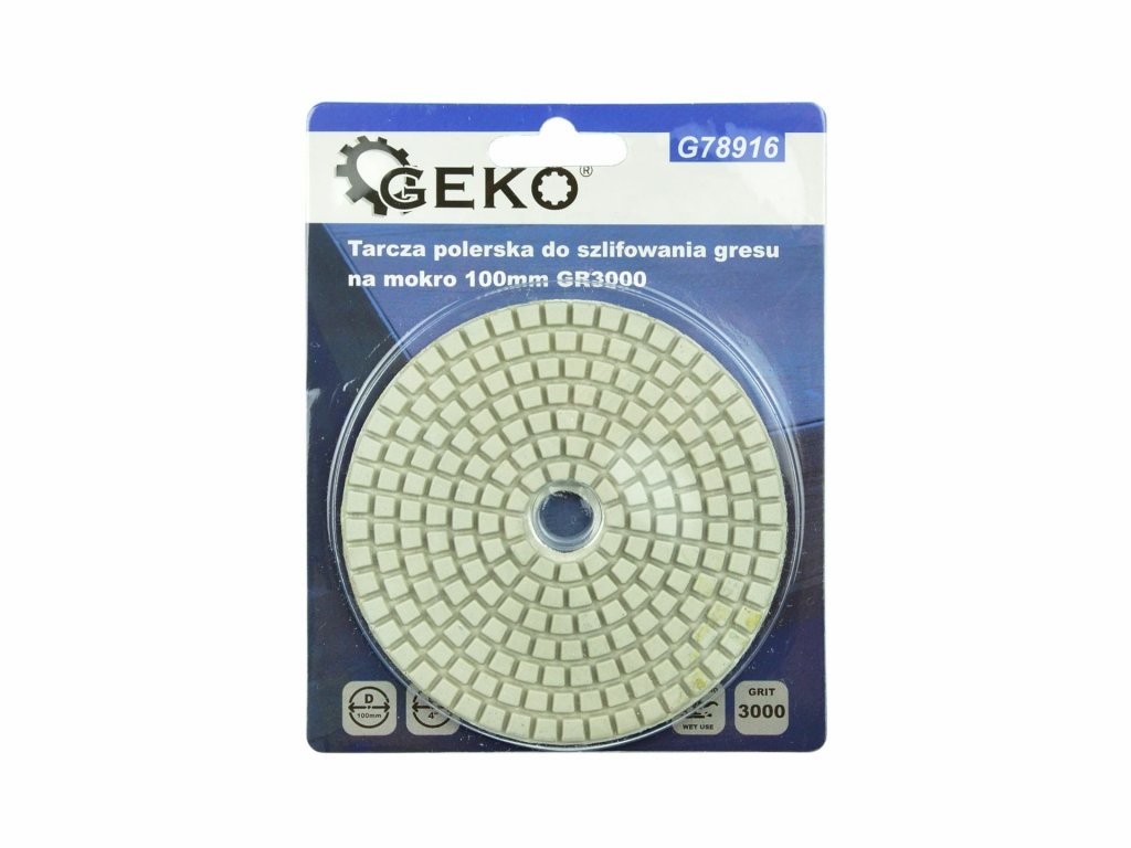 Leštící kotouč pro mokré broušení porcelánové kameniny 100mm GR3000 GEKO GEKO nářadí G78916