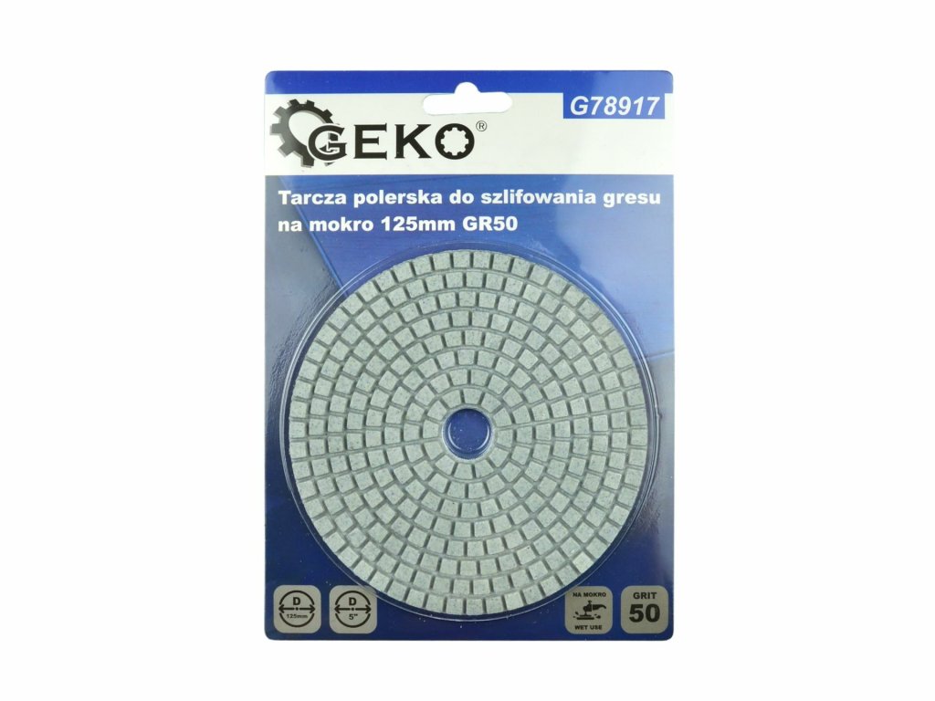Leštící kotouč pro mokré broušení porcelánových dlaždic 125mm GR50 GEKO GEKO nářadí G78917