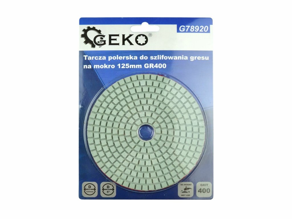 Leštící kotouč pro mokré broušení porcelánových dlaždic 125mm GR400 GEKO GEKO nářadí G78920