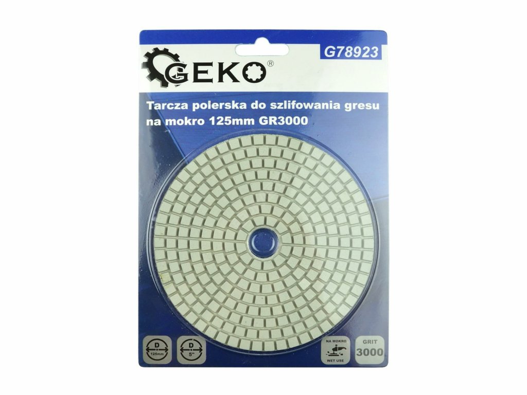 Leštící kotouč pro mokré broušení porcelánových dlaždic 125mm GR3000 GEKO GEKO nářadí G78923