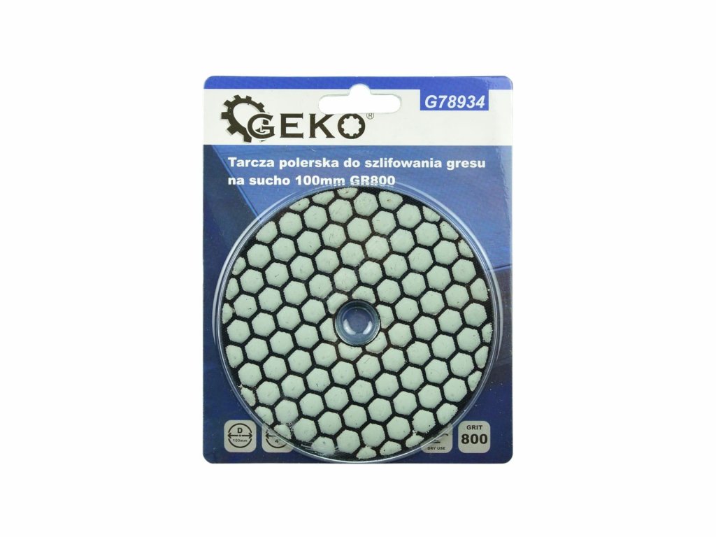 Leštící kotouč na suché broušení kameniny 100mm GR800 GEKO GEKO nářadí G78934