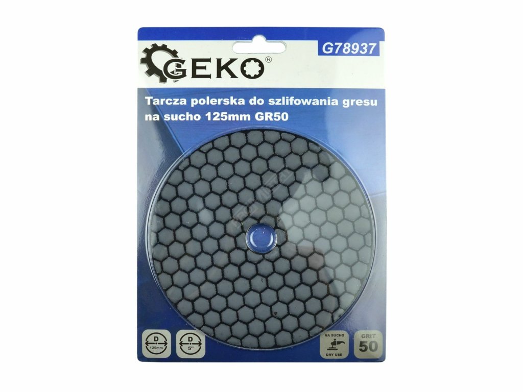 Leštící kotouč pro suché broušení porcelánové kameniny 125mm GR50 GEKO GEKO nářadí G78937