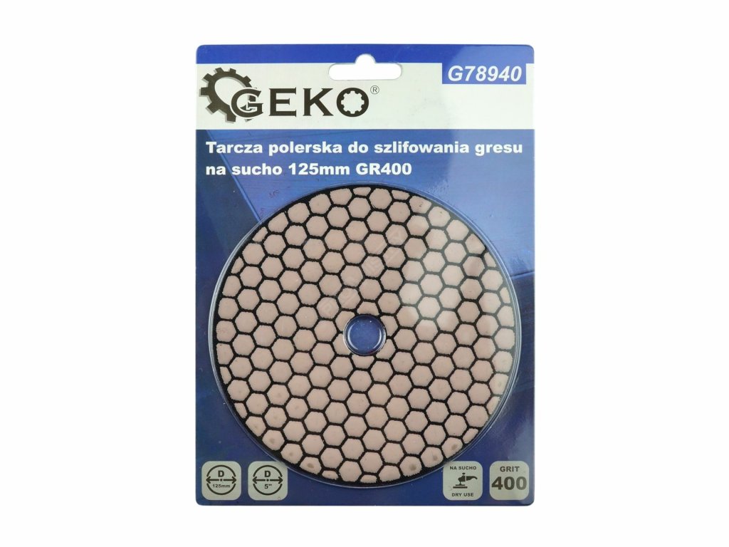 Leštící kotouč pro suché broušení porcelánové kameniny 125mm GEKO GEKO nářadí G78940
