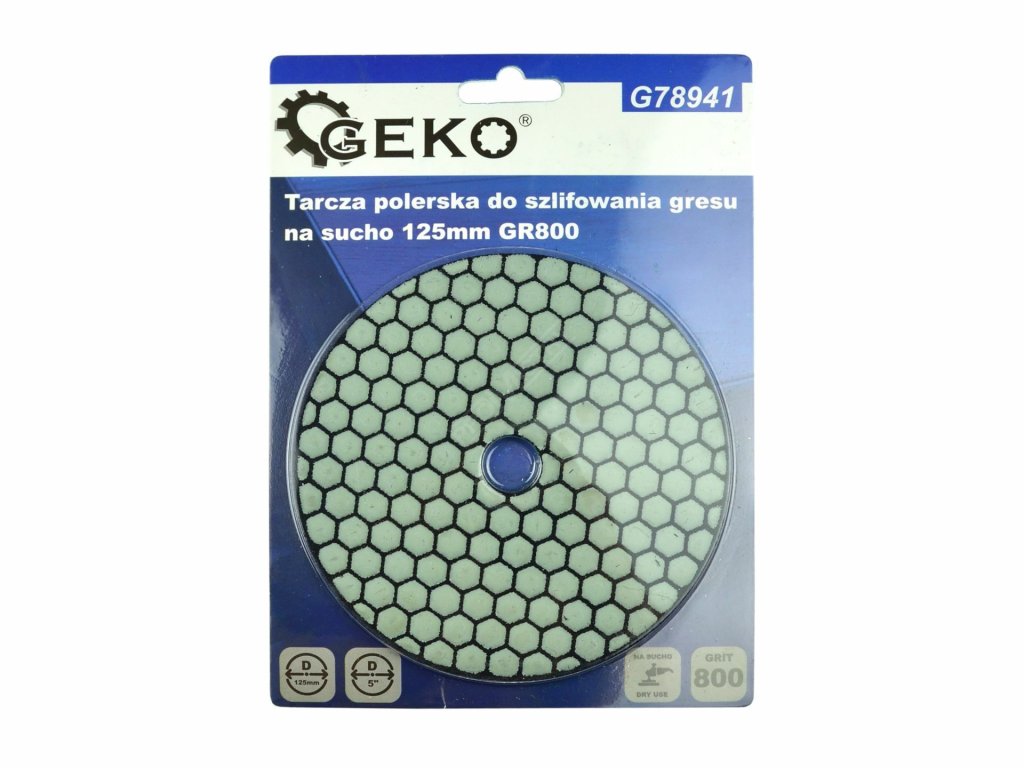 Leštící kotouč pro suché broušení porcelánové kameniny 125mm GR800 GEKO GEKO nářadí G78941