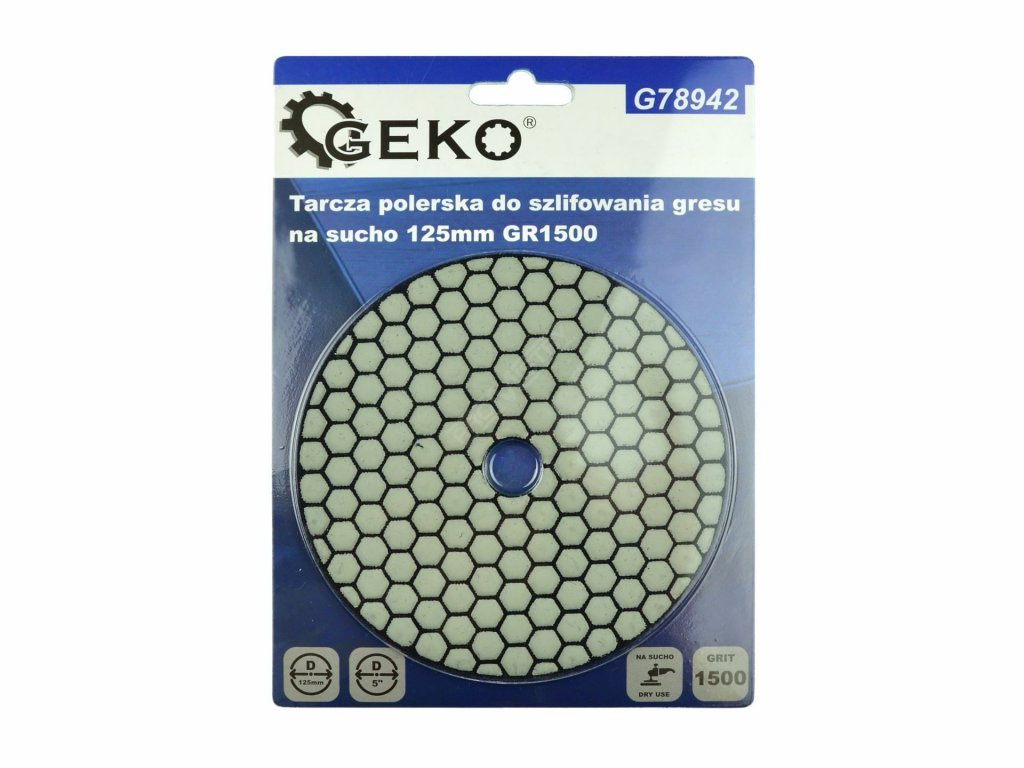 Leštící kotouč pro suché broušení porcelánové kameniny 125mm GR1500 GEKO GEKO nářadí G78942