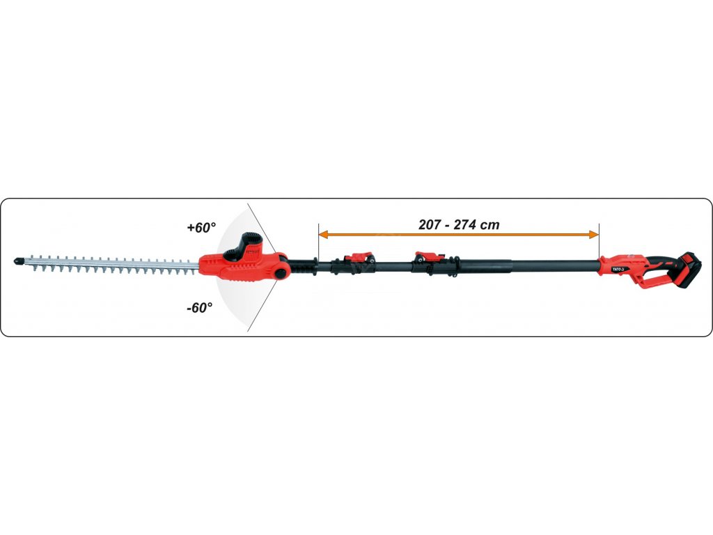 18V Křovinořez s dosahem 2-2,8 m Yato YT-82834