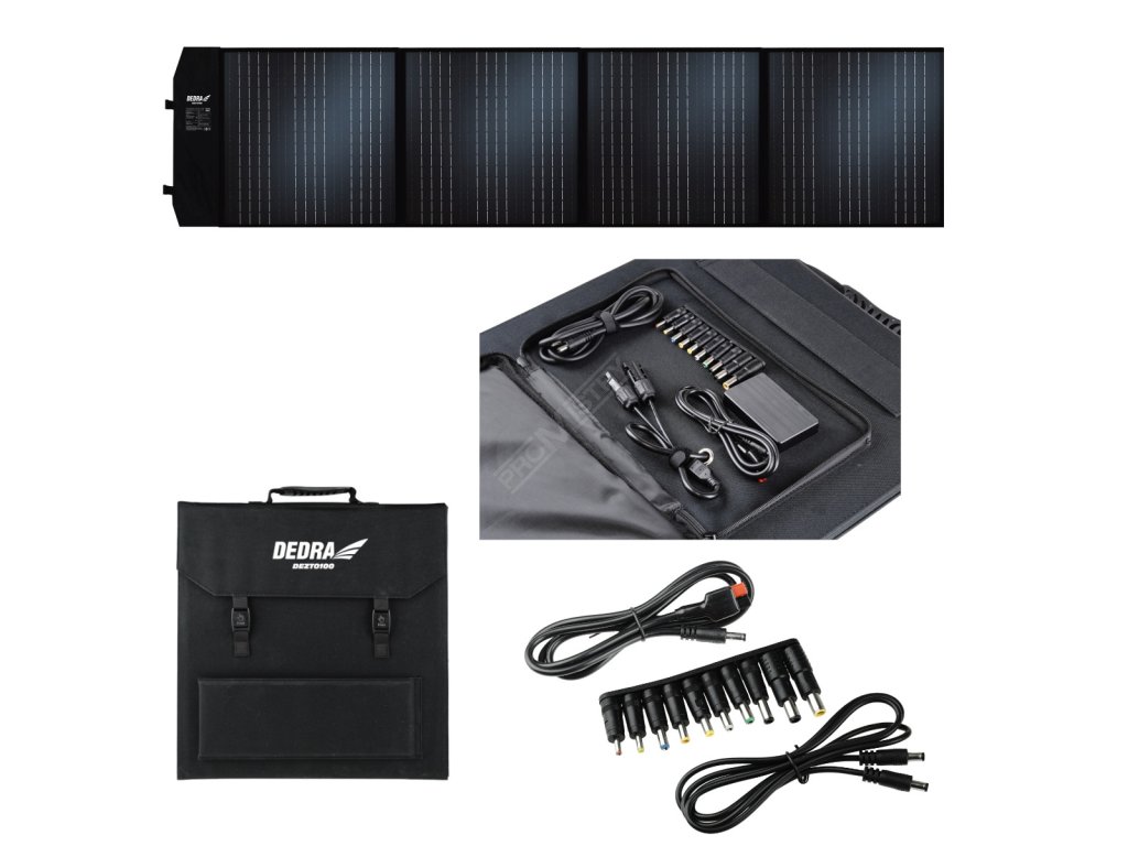 Přenosný solární panel 100 W DEDRA DEZT0100