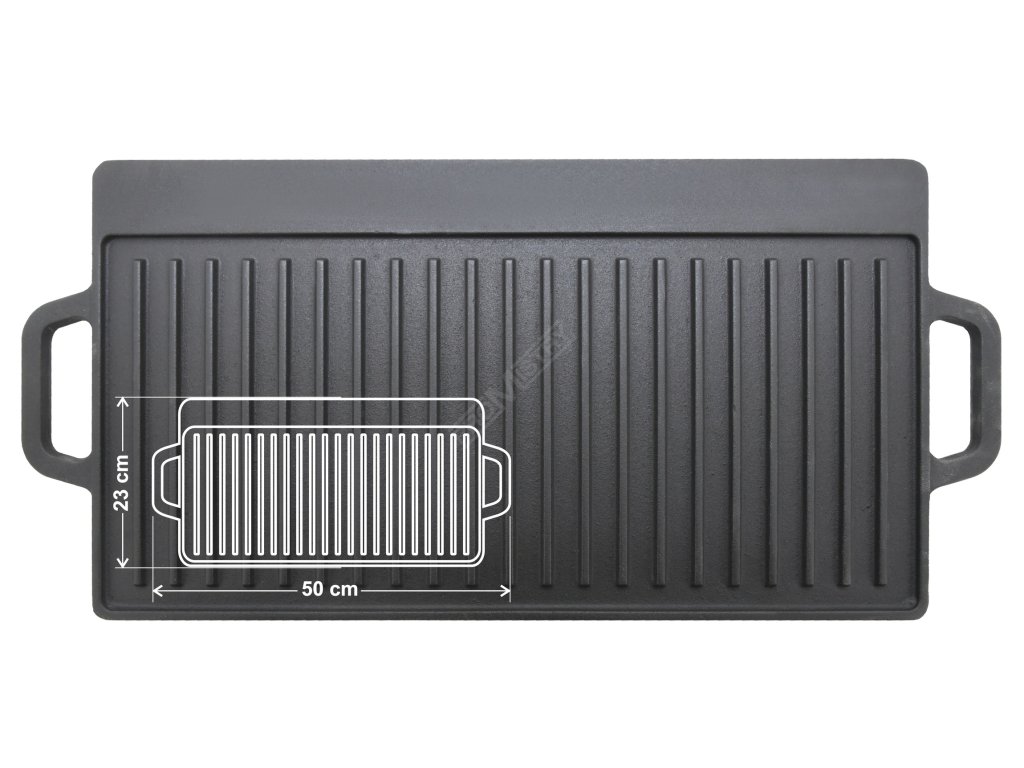 Grilovací plát oboustranný 50x23x1,4cm Cattara 13064