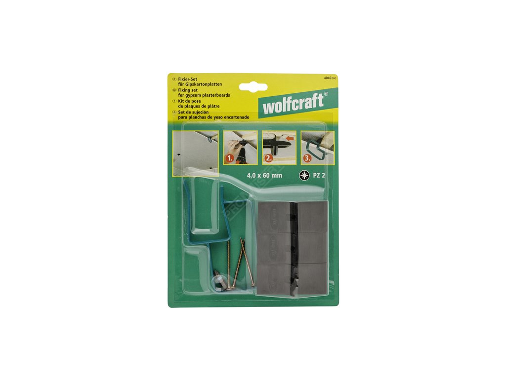 WOLFCRAFT - Upevňovací sada pro sádrokartonové desky, 8dílů WOLFCRAFT 4040000