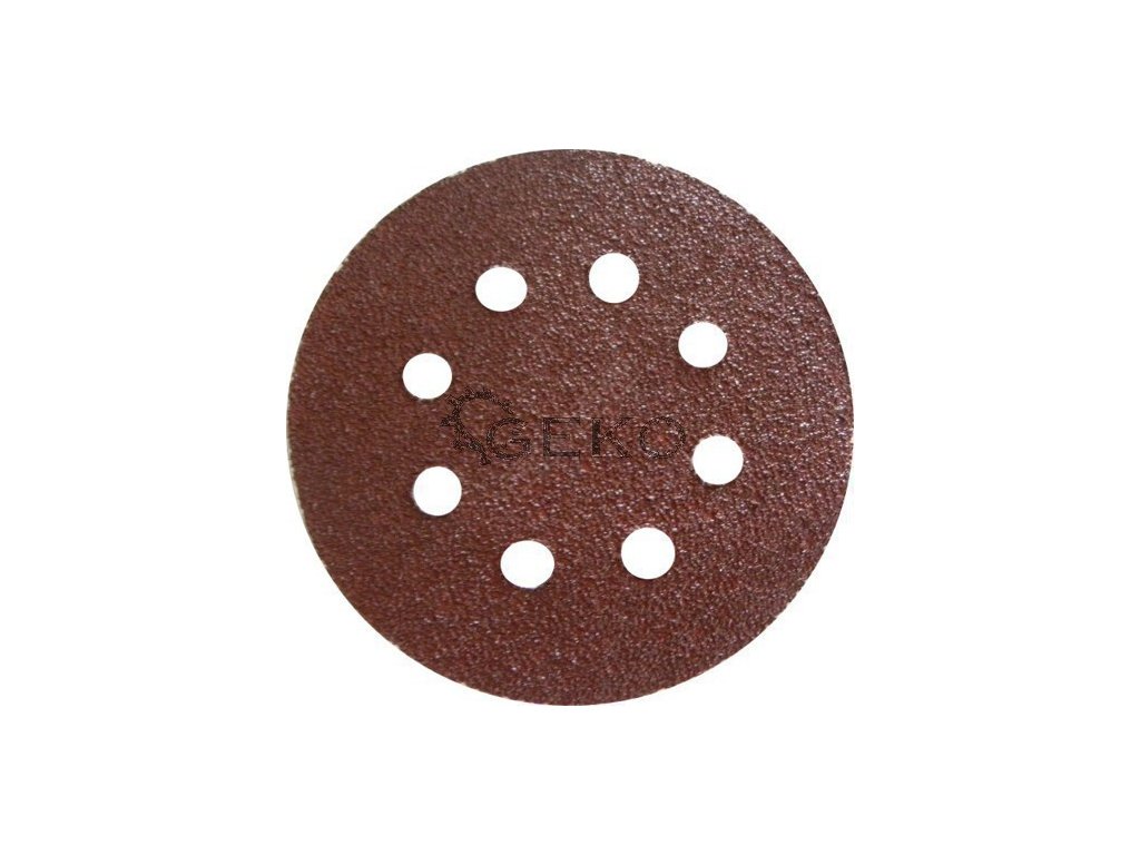 Brusný papírový výsek s otvory se suchým zipem (korund) - 125 mm / P150