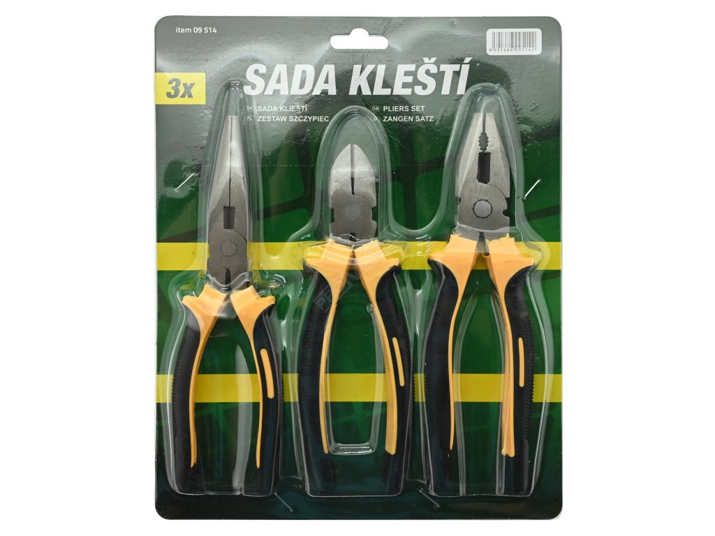 Sada kleští 20cm 3ks Green 09514