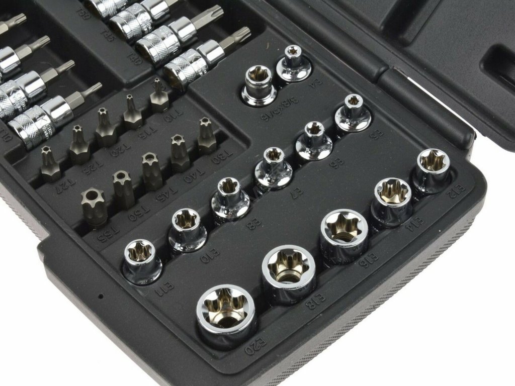 Sada profesionálních nástrčných klíčů TORX 34ks 3/8" GEKO GEKO nářadí RK00204