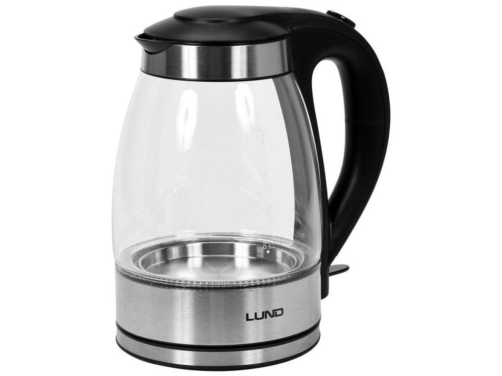 Varná konvice skleněná s automatickým vypnutím LED 1,8L Lund TO-68172