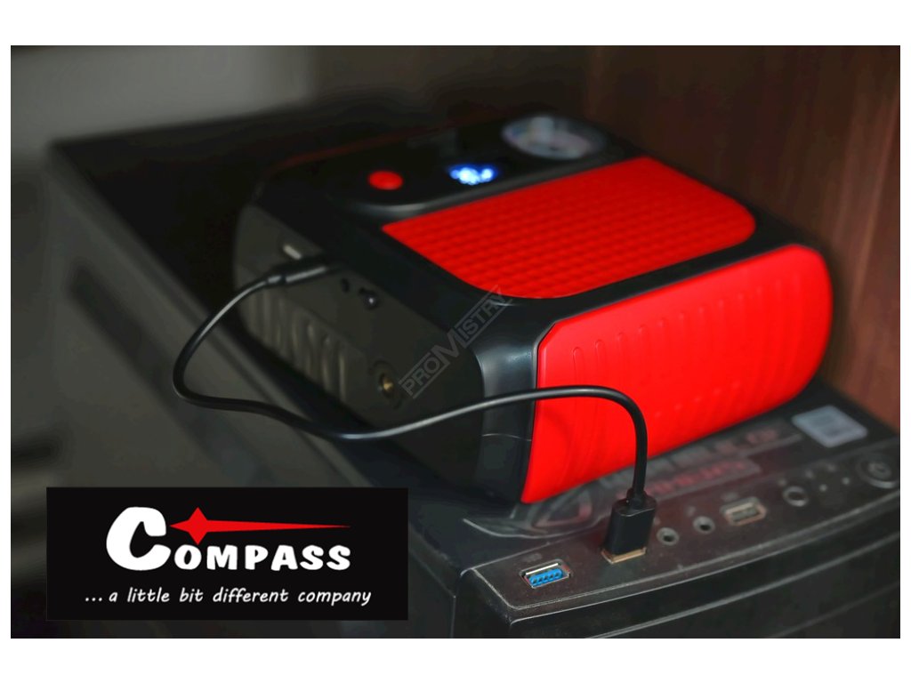Powerbanka JUMP STARTER 8.000mAh 500A + kompresor Compass 07166