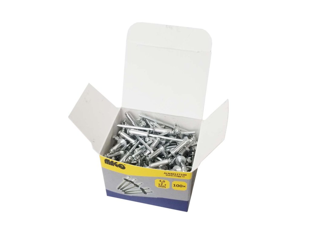 Hliníkové nýty 4,0x12,7mm - 100 ks MAGG ALN40127100