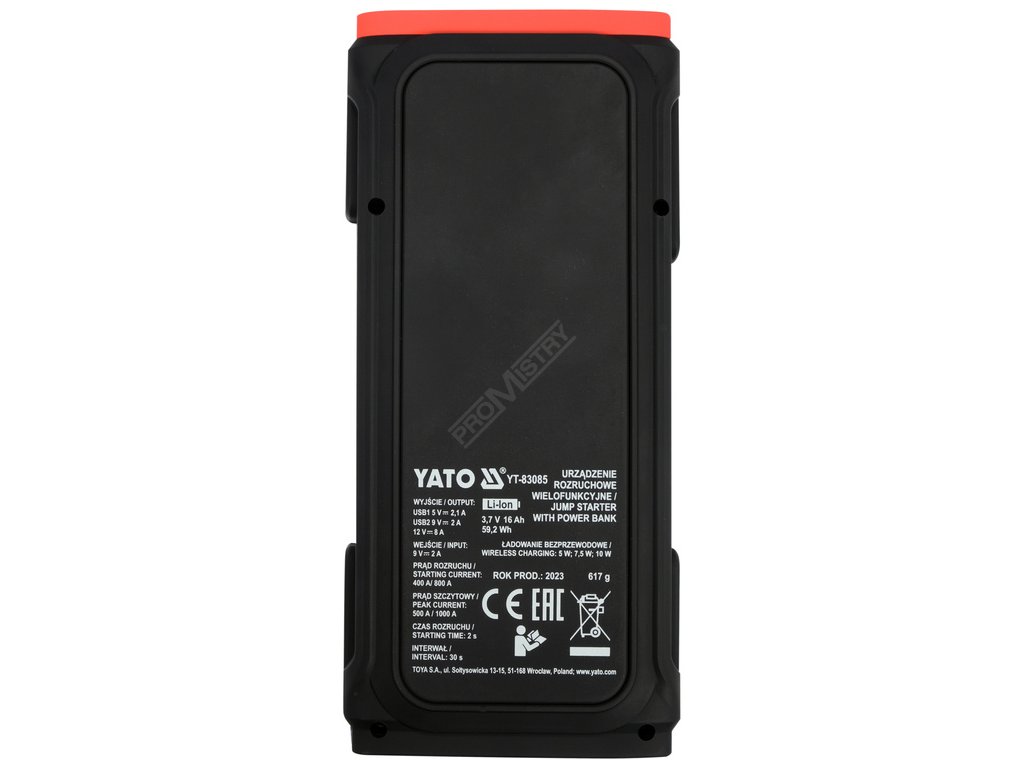 Startovací zdroj a powerbanka 16000 mAh Yato YT-83085