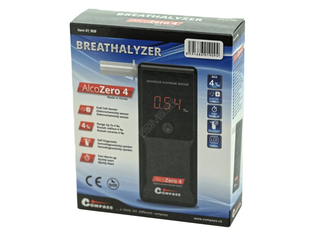 Alkohol tester AlcoZero4 - elektrochemický senzor (CA 35FS) Compass 01909