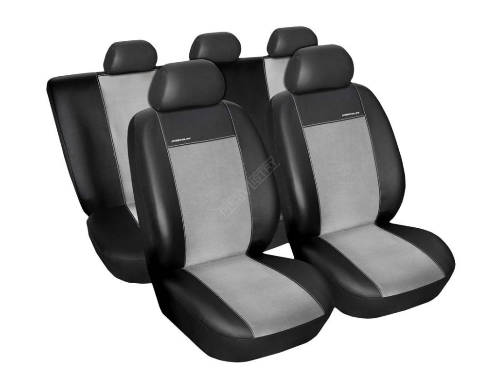 Autopotahy Dacia Dokker, od r.v. 2012, Eco kůže + alcantara šedé SIXTOL SIXTOL AME604