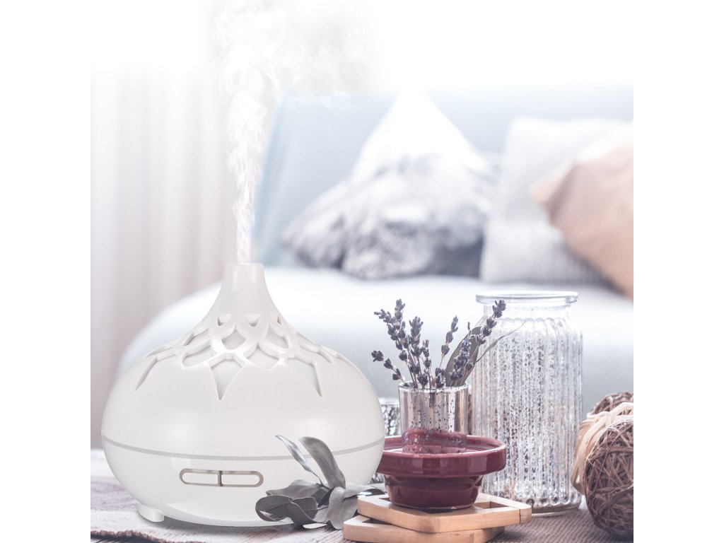 Aroma difuzer Palm bílý lesk 500ml