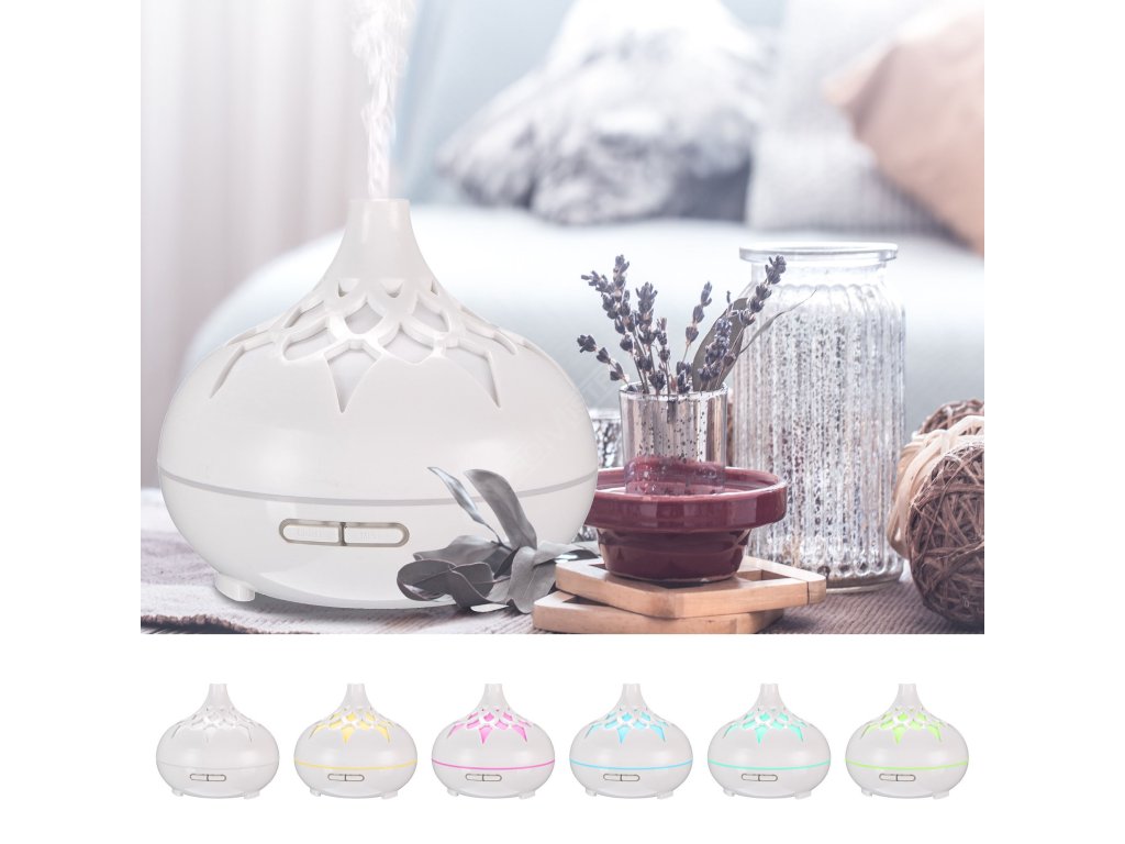 Aroma difuzer Palm bílý lesk 500ml