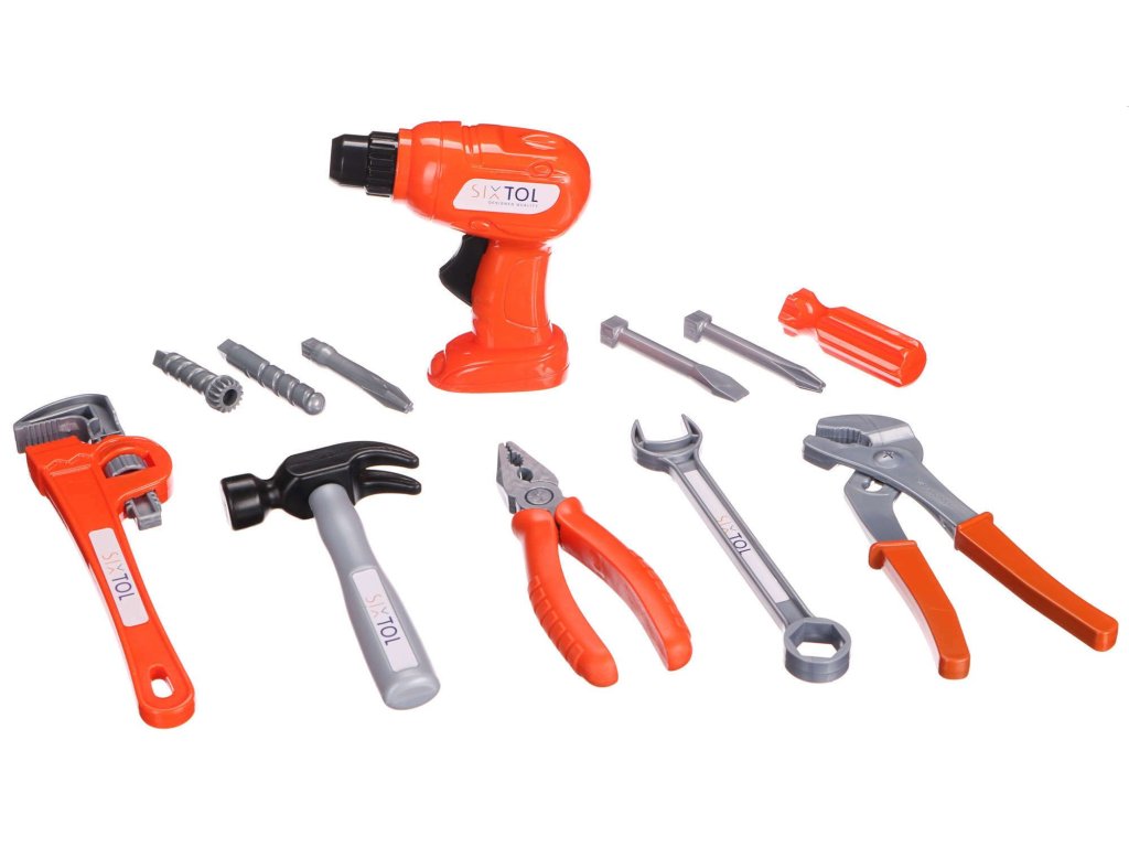 SET 2 Gola sada CRV 108 profi + Dětské nářadí KIDS 12 + Čepice s čelovkou B-HAT, černá SIXTOL SIXTOL SXSET002