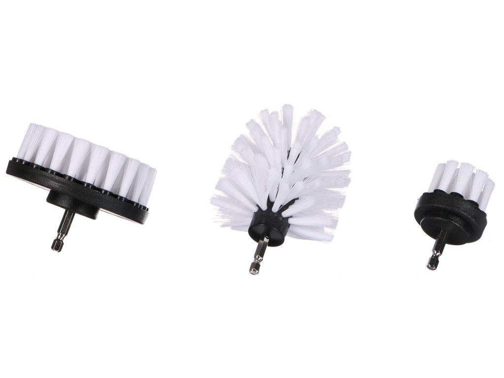 Sada kartáčů na vrtačku pro čištění auta CAR DETAILING DRILL BRUSH 3 SOFT, 3ks