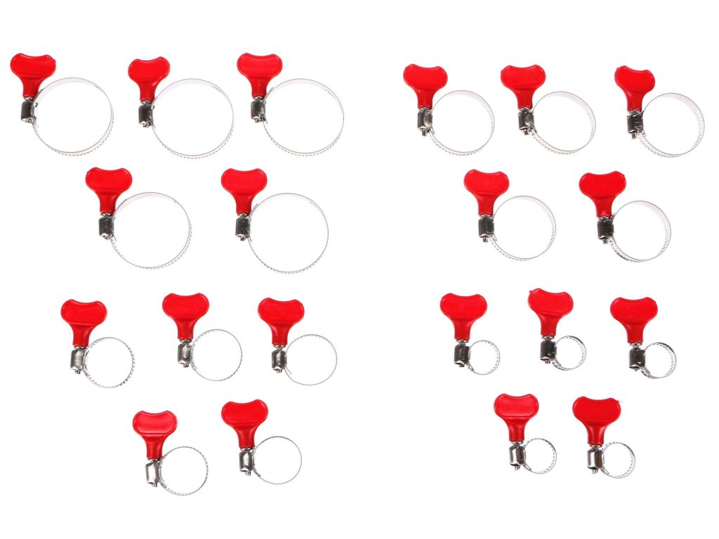 Hadicová spona s motýlkem MECHANIC CONNECT SET 20, 10-44mm, 20ks