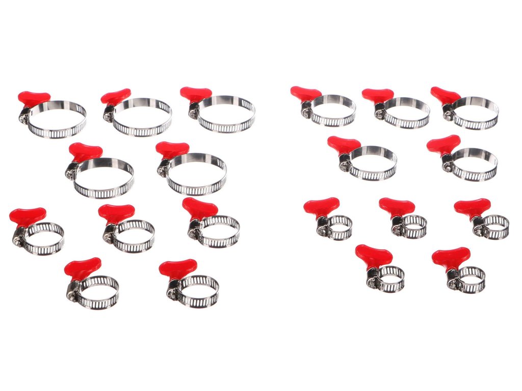 Hadicová spona s motýlkem MECHANIC CONNECT SET 20, 10-44mm, 20ks