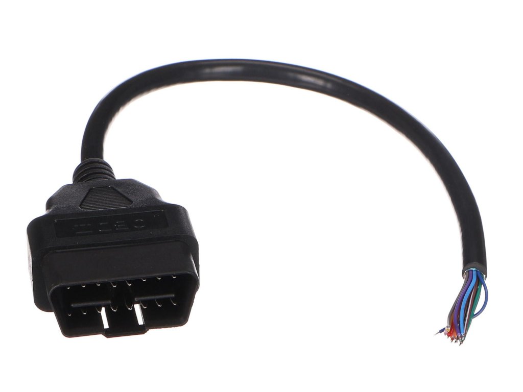 OBD-II prodlužovací kabel samec s 16 piny ukončený 30cm kabely MECHANIC CABLE 28