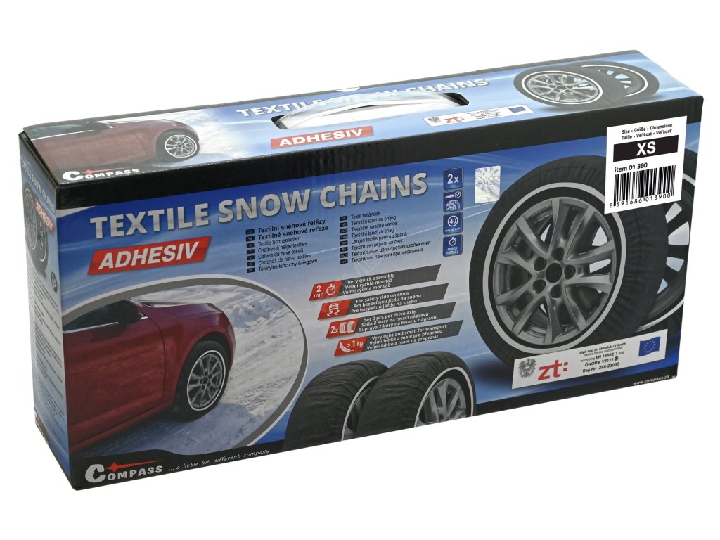 Sněhové řetězy textilní ADHESIV ÖNORM XS Compass 01390