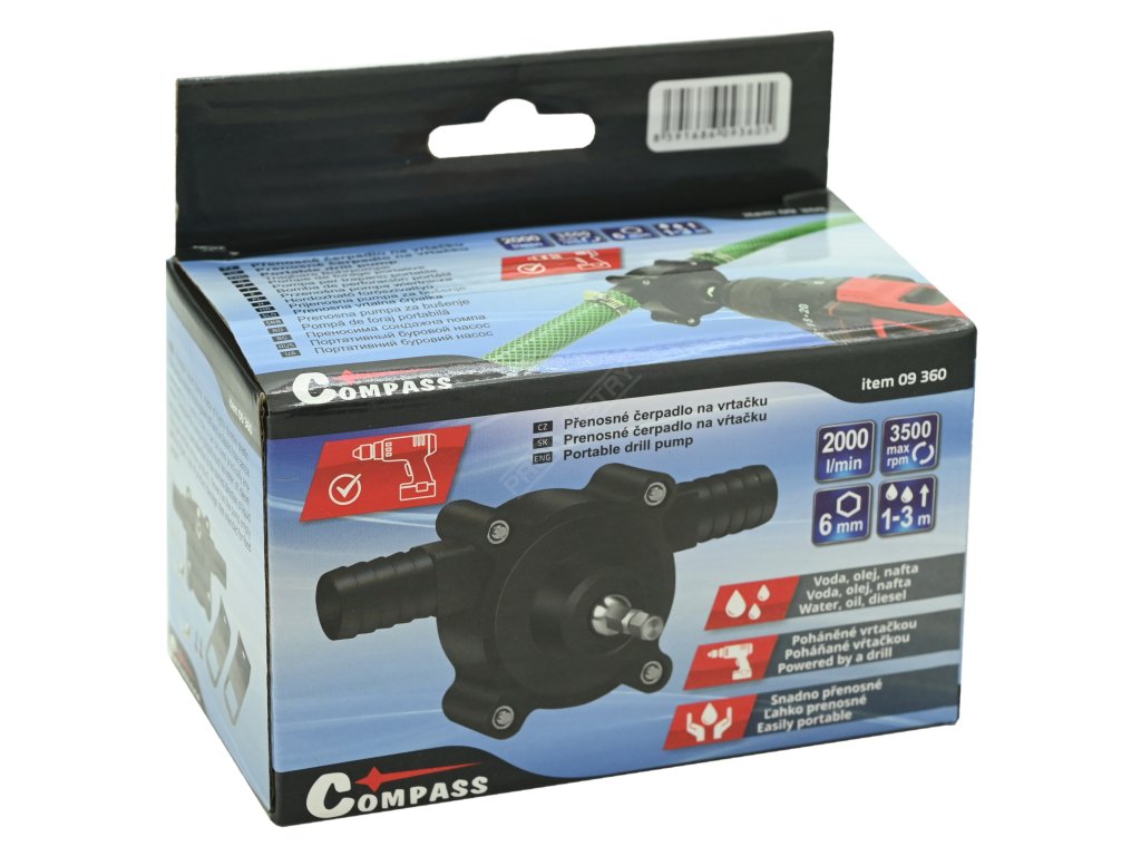 Přenosné čerpadlo na vrtačku Compass 09360