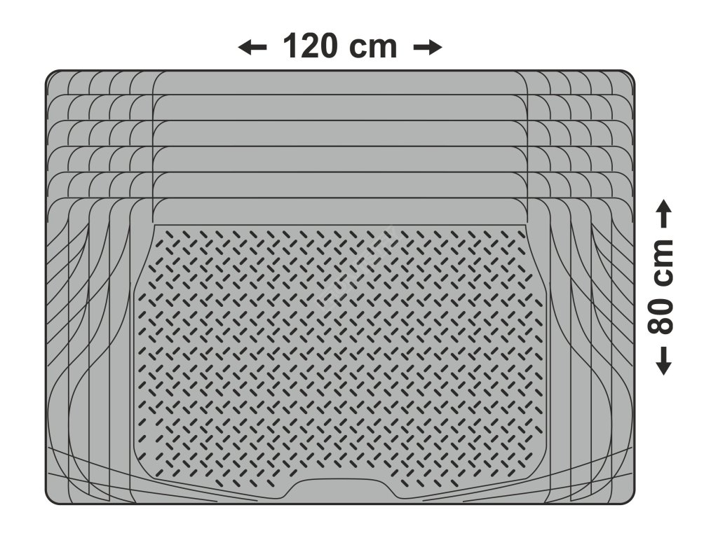 Koberec gumový do kufru RECTANGLE 120x80cm Compass 04143