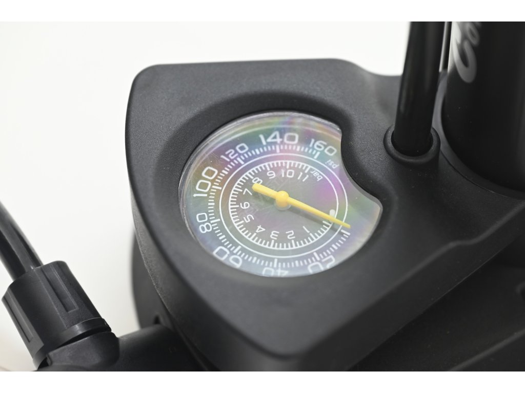 Hustilka nožní VERTI s manometrem Compass 09155