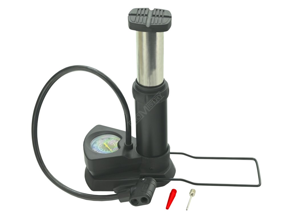Hustilka nožní VERTI s manometrem Compass 09155