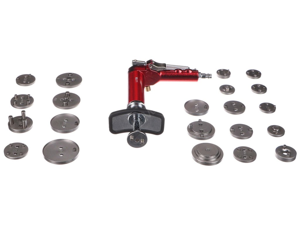 Pneumatický stlačovák brzdových pístů MECHANIC BRAKE SET PNEU 23, sada 23ks SIXTOL SIXTOL SX1273