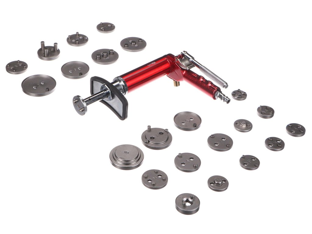 Pneumatický stlačovák brzdových pístů MECHANIC BRAKE SET PNEU 23, sada 23ks SIXTOL SIXTOL SX1273