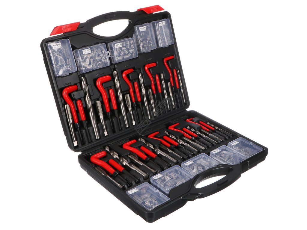 Sada na opravu závitů MECHANIC THREAD SET 261, M5 - M12, 1/4UNC-1/2UNC, 261ks SIXTOL SIXTOL SX1274