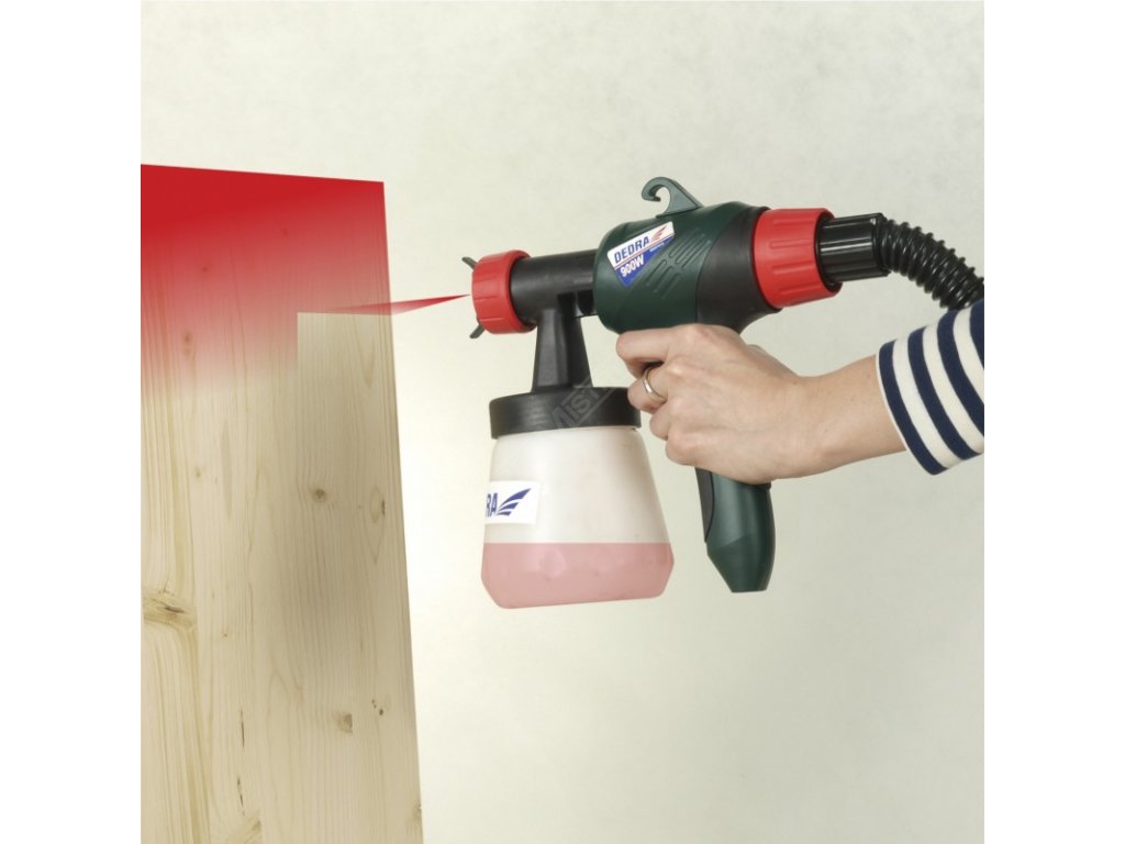 Elektrická pistole HVLP pro malování 900W, tryska 2.6mm DEDRA DED7412 + Dárek, servis bez starostí v hodnotě 300Kč