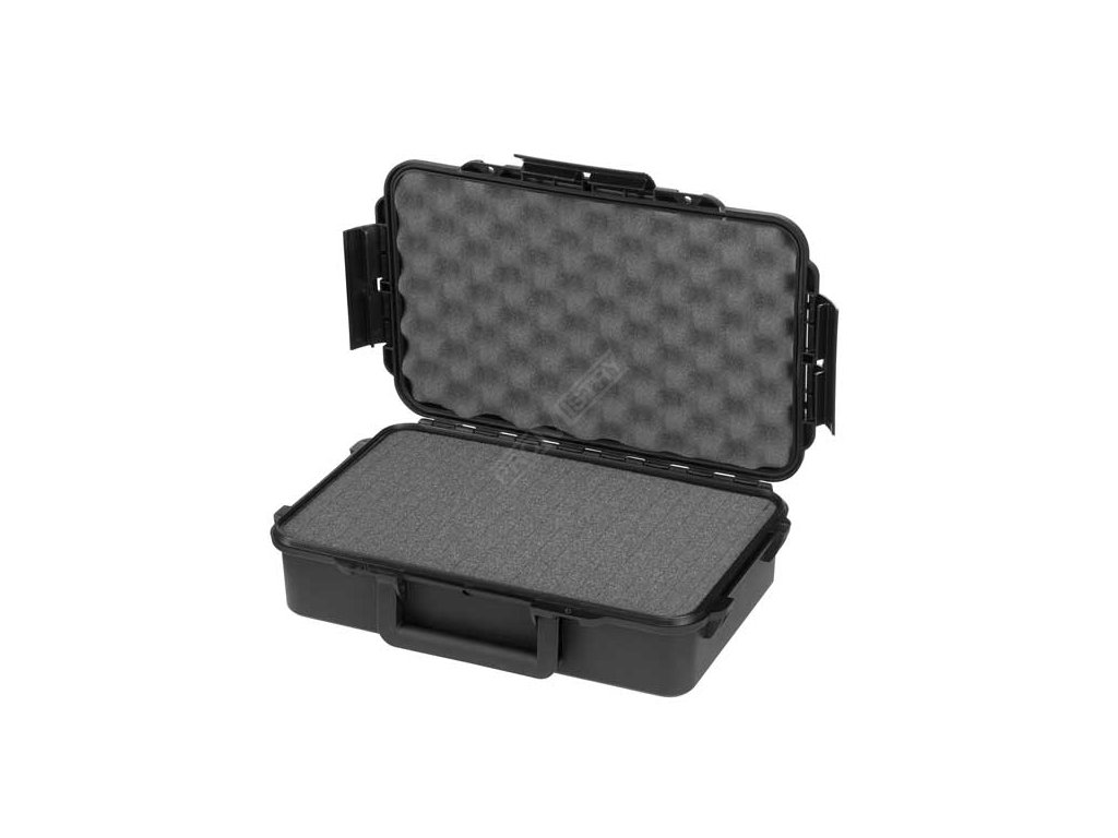 MAX Plastový box, 350x230xH 86mm, IP 67 + čtvercovaná pěna ve spodní části pro individuální úpravu